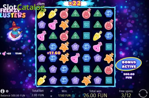 Οθόνη3. Frenzy Clusters Κουλοχέρης
