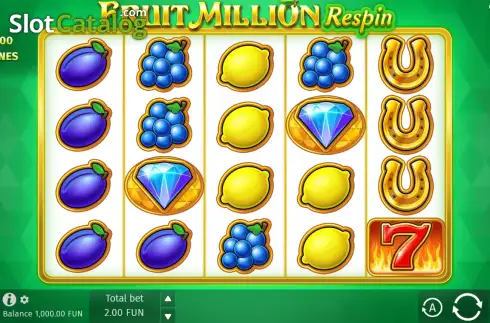 Οθόνη2. Fruit Million Respin Κουλοχέρης