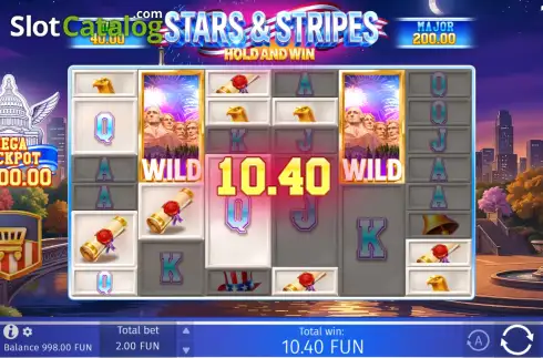 Οθόνη3. Stars & Stripes Hold and Win Κουλοχέρης