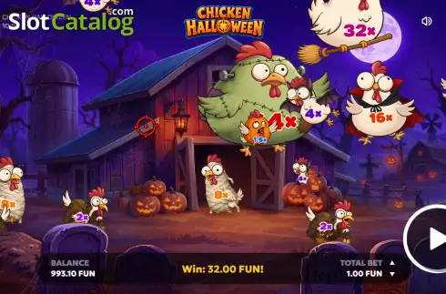 Οθόνη2. Chicken Halloween Κουλοχέρης 