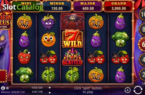 Οθόνη2. Spider Circus Hold and Win Κουλοχέρης