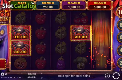 Οθόνη3. Spider Circus Hold and Win Κουλοχέρης