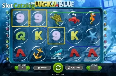 Οθόνη4. Lucky Blue Κουλοχέρης