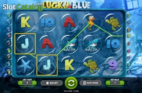 Οθόνη5. Lucky Blue Κουλοχέρης