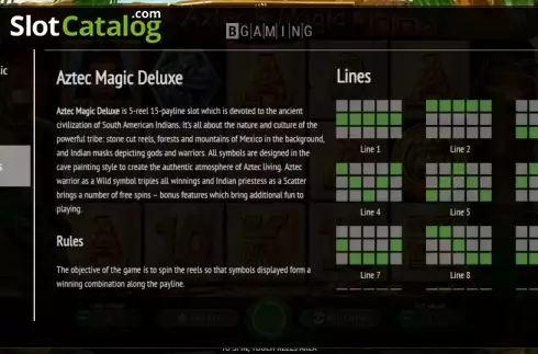 Οθόνη6. Aztec Magic Deluxe Κουλοχέρης
