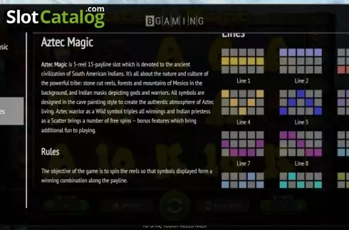 Οθόνη6. Aztec Magic Κουλοχέρης 