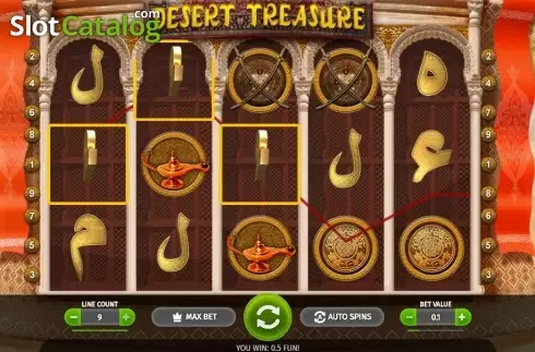 Οθόνη3. Desert Treasure (BGaming) Κουλοχέρης