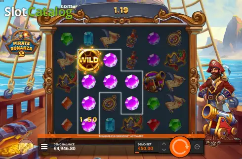 Οθόνη7. Pirate Bonanza 2 Κουλοχέρης