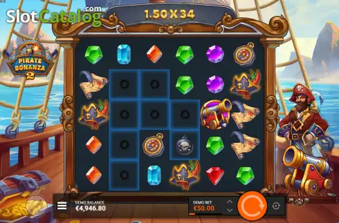 Οθόνη8. Pirate Bonanza 2 Κουλοχέρης