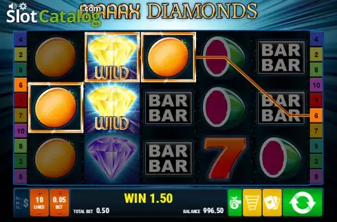 Οθόνη 3. Maaax Diamonds Κουλοχέρης