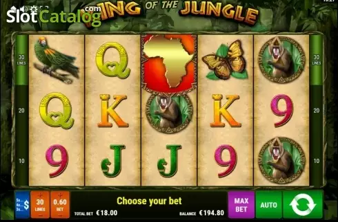 Οθόνη3. King of the Jungle (Gamomat) Κουλοχέρης