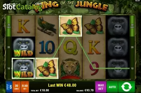 Οθόνη8. King of the Jungle (Gamomat) Κουλοχέρης