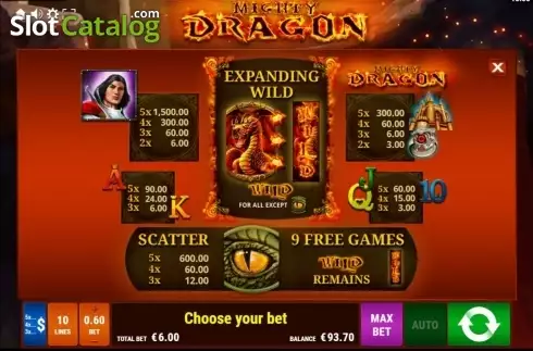 Οθόνη2. Mighty Dragon (Bally Wulff) Κουλοχέρης