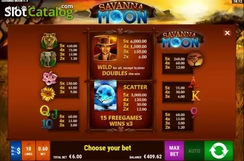 Οθόνη2. Savanna Moon Κουλοχέρης