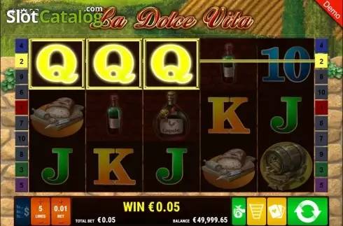 Win screen. La Dolce Vita Κουλοχέρης