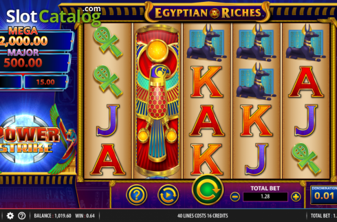 Οθόνη2. Power Strike Egyptian Riches Κουλοχέρης