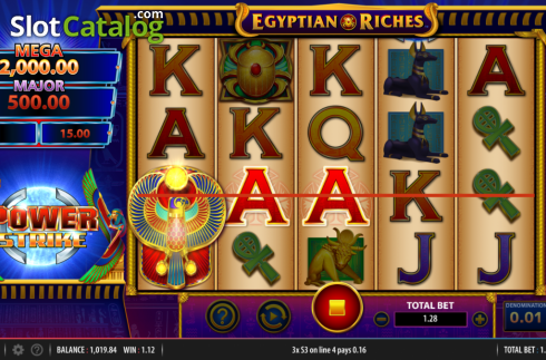 Οθόνη3. Power Strike Egyptian Riches Κουλοχέρης