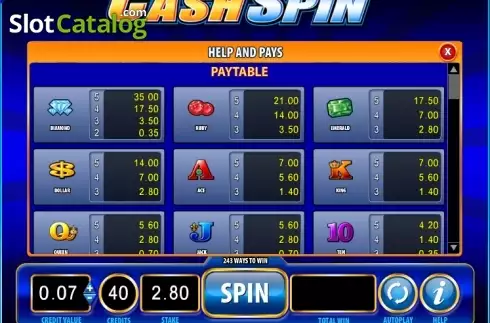 Οθόνη9. Cash Spin Κουλοχέρης