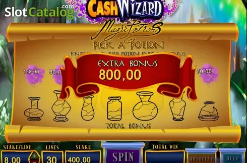 Κερδίστε οθόνη παρουσίασης. Cash Wizard Κουλοχέρης