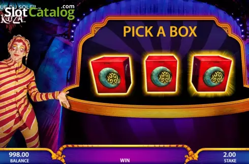 BonusGame: Επιλογή αντικειμένων. Cirque Du Soleil Kooza Κουλοχέρης