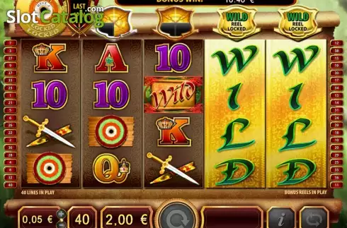 Η οθόνη Sticky Wilds. Lady Robin Hood Κουλοχέρης