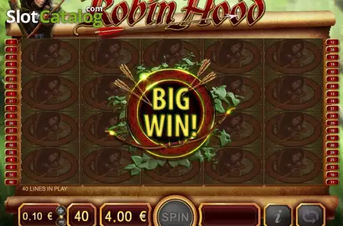 Μεγάλη οθόνη προβολής. Lady Robin Hood Κουλοχέρης