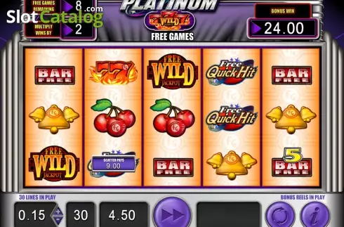 Δωρεάν οθόνη περιστροφών. Quick Hit Platinum Triple Blazing 7s Κουλοχέρης 