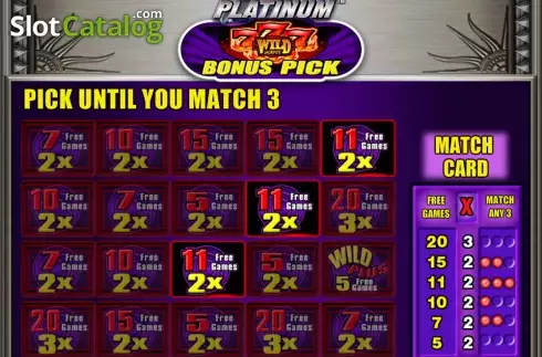 Παιχνίδι μπόνους: Επιλογή αντικειμένων 3. Quick Hit Platinum Triple Blazing 7s Κουλοχέρης 