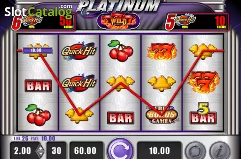 Win screen. Quick Hit Platinum Triple Blazing 7s Κουλοχέρης 