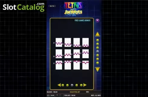 Οθόνη8. Tetris Super Jackpots Κουλοχέρης