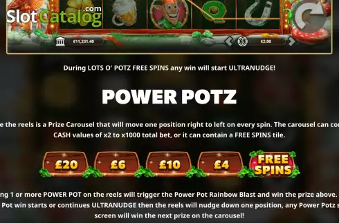 Οθόνη9. Rainbow Power Potz Ultranudge Κουλοχέρης
