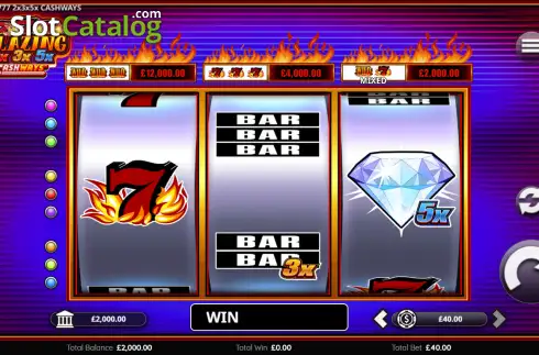 Οθόνη2. Blazing 777 2x 3x 5x Cashways Κουλοχέρης 