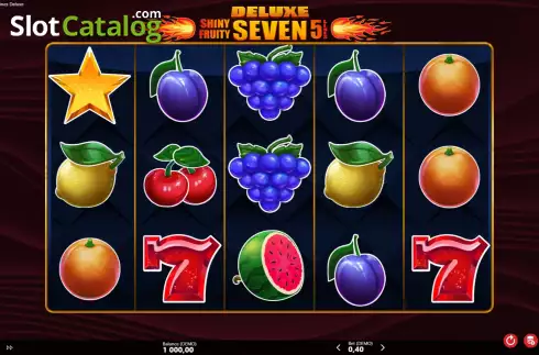 Οθόνη2. Shiny Fruity Seven Deluxe 5 Lines Κουλοχέρης