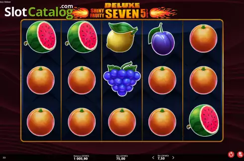Οθόνη3. Shiny Fruity Seven Deluxe 5 Lines Κουλοχέρης