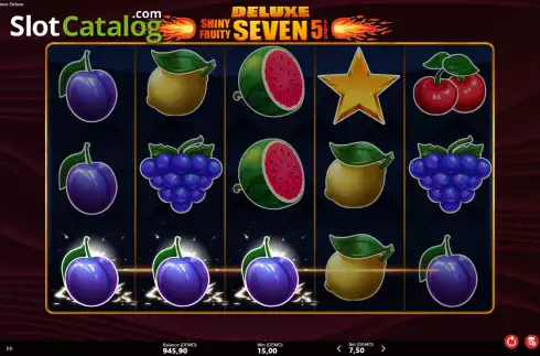 Οθόνη4. Shiny Fruity Seven Deluxe 5 Lines Κουλοχέρης