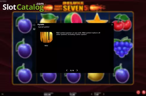 Οθόνη5. Shiny Fruity Seven Deluxe 5 Lines Κουλοχέρης