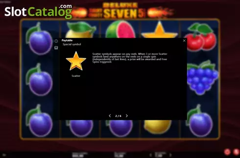 Οθόνη6. Shiny Fruity Seven Deluxe 5 Lines Κουλοχέρης