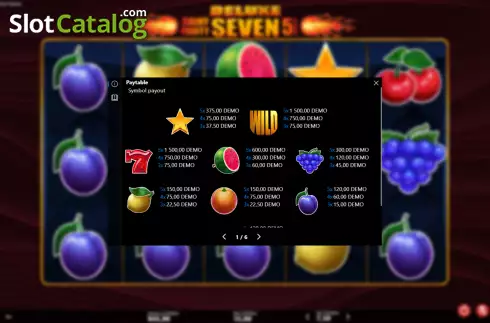 Οθόνη8. Shiny Fruity Seven Deluxe 5 Lines Κουλοχέρης