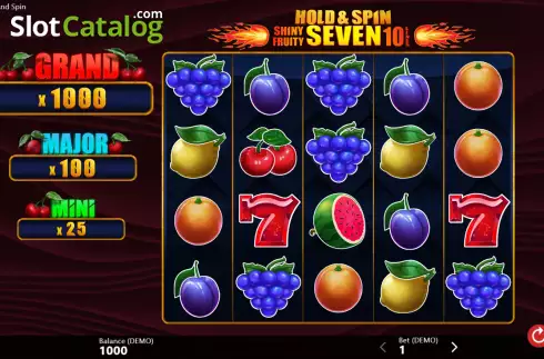Οθόνη2. Shiny Fruity Seven 10 Lines Hold and Spin Κουλοχέρης