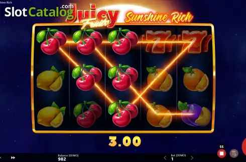 Οθόνη3. Juicy Fruits Sunshine Rich Κουλοχέρης