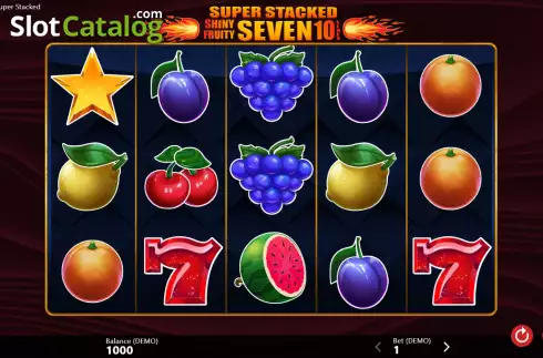 Οθόνη2. Shiny Fruits Seven 10 Lines Super Stacked Κουλοχέρης 