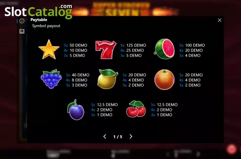 Οθόνη7. Shiny Fruits Seven 10 Lines Super Stacked Κουλοχέρης 