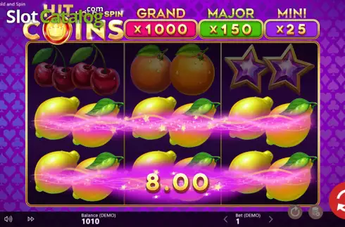 Οθόνη3. Hit Coins Hold and Spin Κουλοχέρης