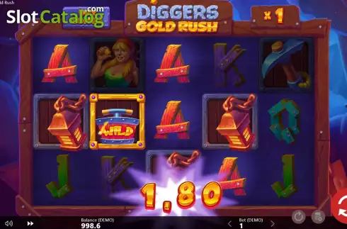 Οθόνη4. Diggers Gold Rush Κουλοχέρης 