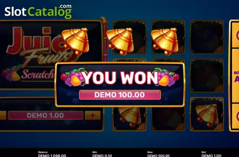 Οθόνη3. Juicy Fruits Scratch BB Κουλοχέρης