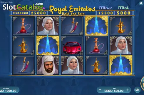 Οθόνη2. Royal Emirates Hold and Spin Κουλοχέρης