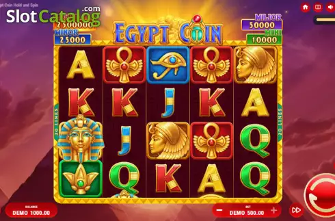 Οθόνη2. Egypt Coin Hold and Spin Κουλοχέρης