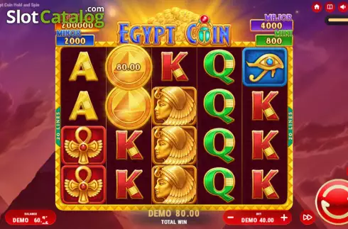 Οθόνη3. Egypt Coin Hold and Spin Κουλοχέρης