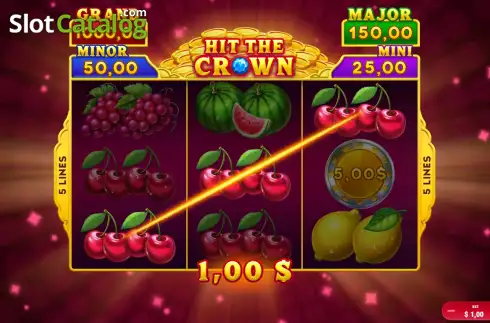 Οθόνη3. Hit the Crown Hold and Spin Κουλοχέρης