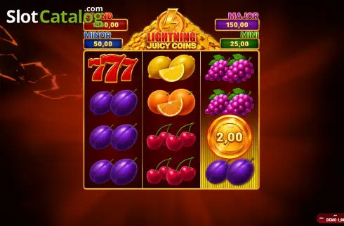 Οθόνη2. Lightning Juicy Coins Κουλοχέρης 